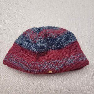 Turtle Fur Beanie Hat Adult Unisex Fleece Lined Nepal Wool Red Gray